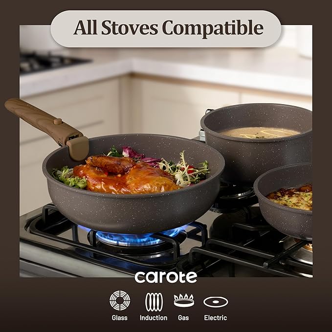 CAROTE 21PCS Pots and Pans Set Non Stick