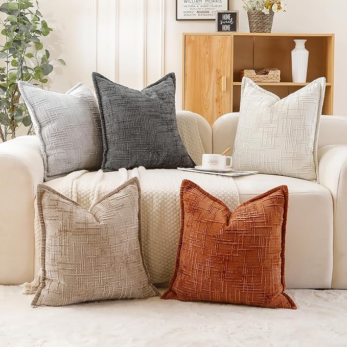 HPUK Fall Chenille Soft Throw Pillow Covers 18x18 Set of 2, Accent Cushion - Image 7