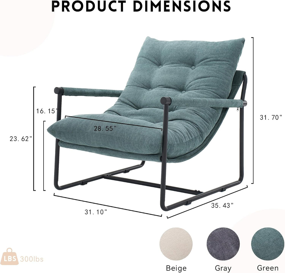 Accent Chair, Comfy Living Room Chair with Soft Cushion, Upholstered Armchair...