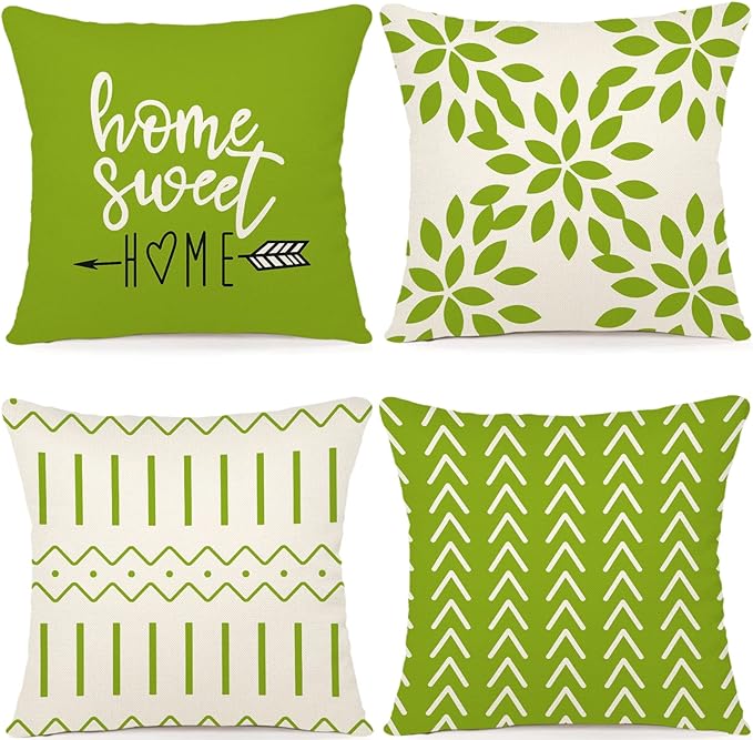 YCOLL Pillow Covers 18x18 Set of 4, Modern Sofa Throw Pillow Cover, Decorative by PillowCoversExpert
