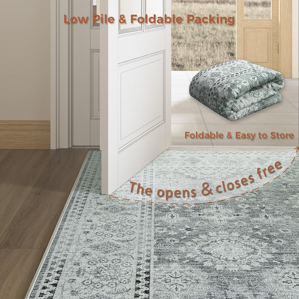 5x8 Area Rugs for Living Room, Foldable Soft Rugs for Under Table & Bedro...
