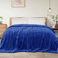 Exclusivo Mezcla King Size Flannel Fleece Blanket, Super Soft Striped Jacquard by ExclusivoMezcla