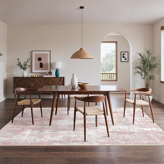 Area Rugs 5x7 for Living Room Bedroom, Modern Abstract Machine Washable Rug - Image 3