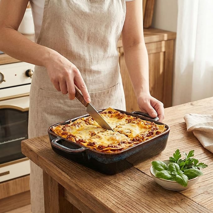 9" x 9" Porcelain Square Casserole Dishes - Image 4