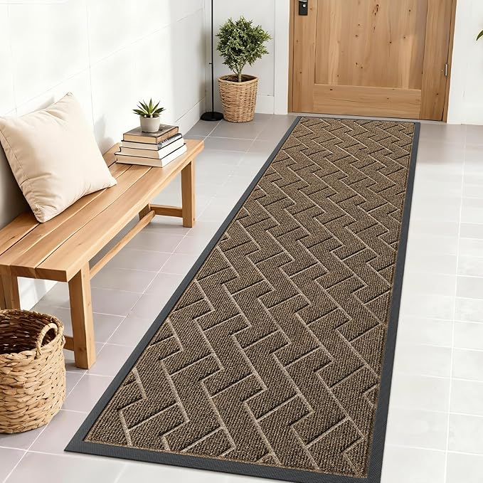 OLANLY Front Door Mat Indoor Outdoor Entrance, Waterproof All-Season, by OLANLY