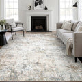 10x12 Area Rug Living Room Rug: Washable Modern Abstract Soft Thin Rug Indoor by FXRHLP