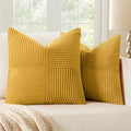 MIULEE Mustard Yellow Decorative Throw Pillow Covers 16x16 Inch by MIULEE