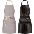 BeLuyi 2 Pack Adjustable Bib Apron with 2 Pockets Chef Cooking Kitchen Restaurant Aprons for Women Men