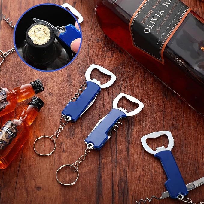 Ziliny 24 Pcs Bottle Opener Keychain Bulk Wine Bottle Beer Opener Keychain - Image 4
