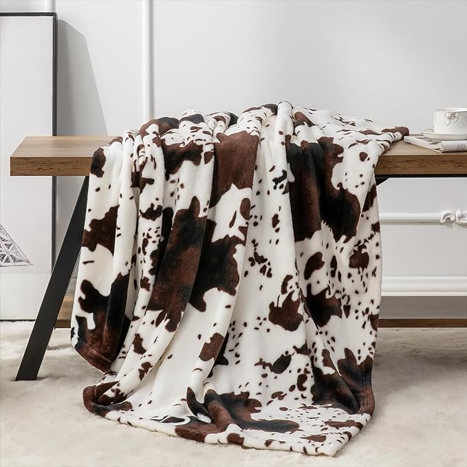 BEDELITE Cow Print Throw Blanket Twin Size - Image 5