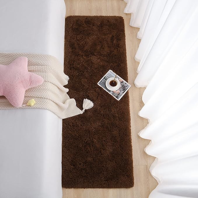 Chicrug Soft Runner Rug for Bedroom Living Room Plush Fluffy Rug 2x8 Feet - Image 4