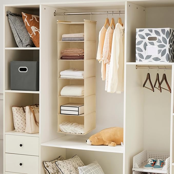 MAX Houser 6 Tier Shelf Hanging Closet Organizer, Closet Hanging Shelf - Image 5