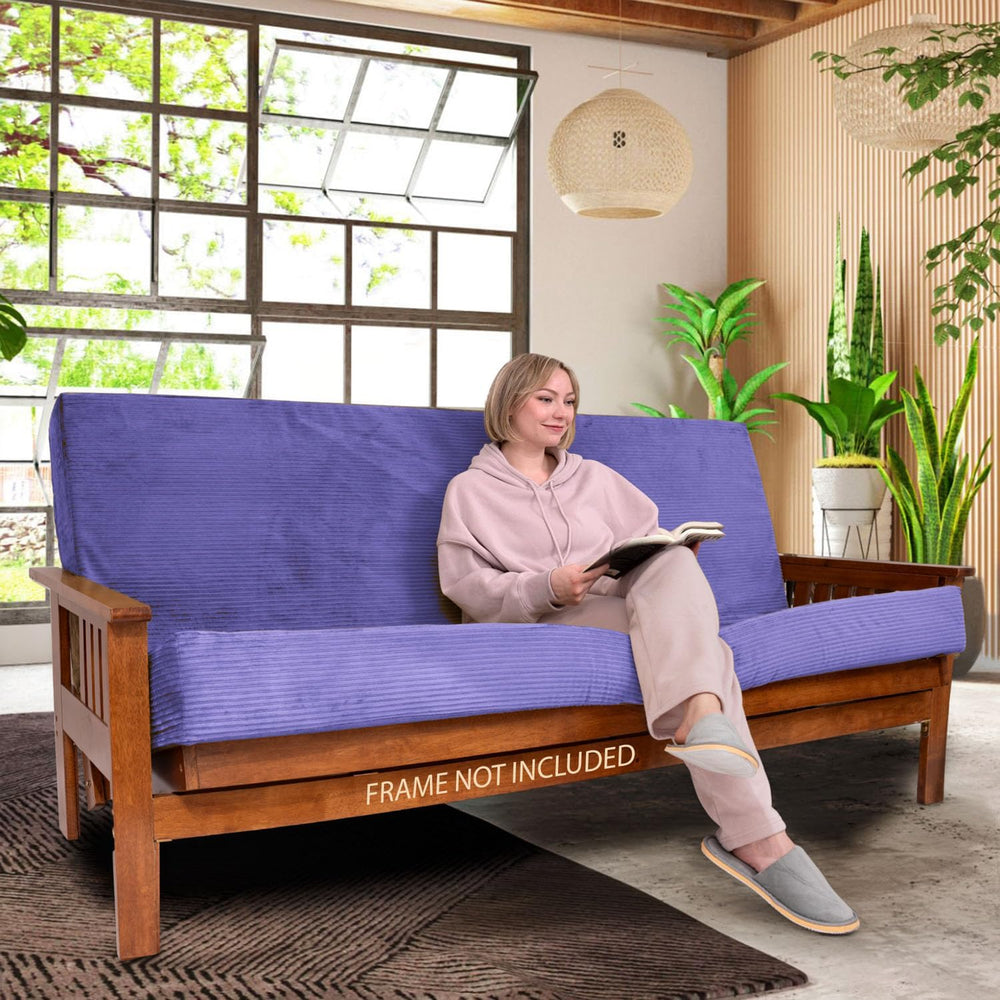 FoammaUSA Premium Corduroy Futon Couch Mattress – Made in USA 6-Inch Memory F...