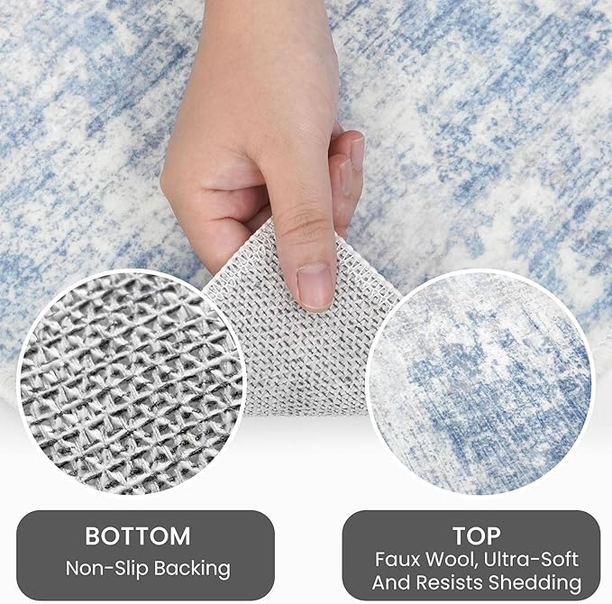 IOHOUZE Abstract Area Rug 4x6 Ft Washable Rugs - Image 4