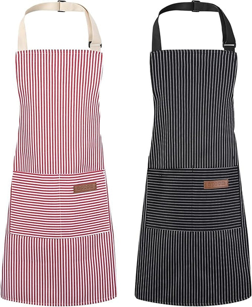 2 Pack Stripes Kids Apron, Kids Cooking Aprons by XLSXEXCL