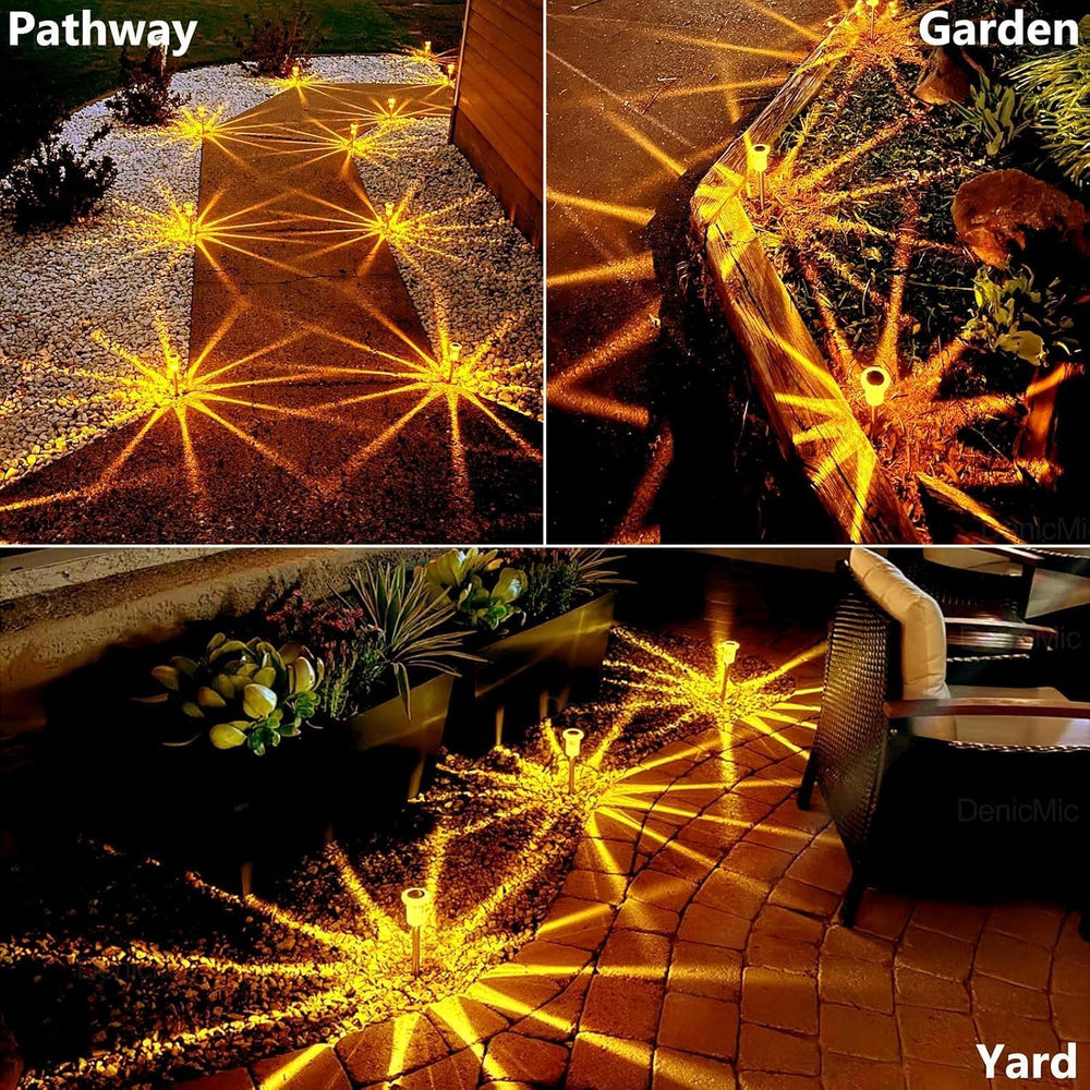 DenicMic Solar Halloween Lights Outdoor 10 Pack Fall Decorations for Home