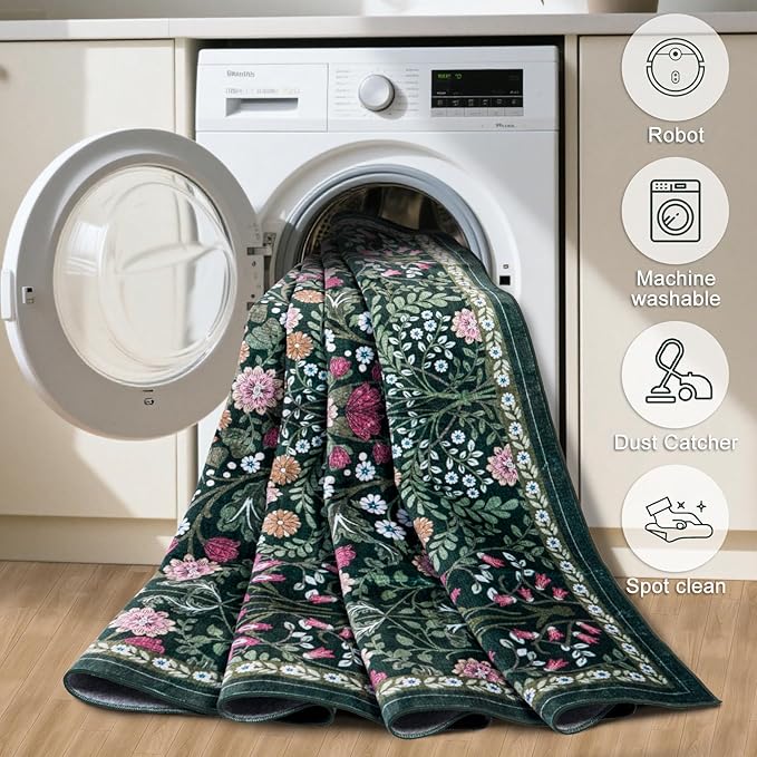 Runner Rug for Entryway: 2.6x8 Kitchen Rugs Non Slip Washable Ultra-Thin Soft - Image 7