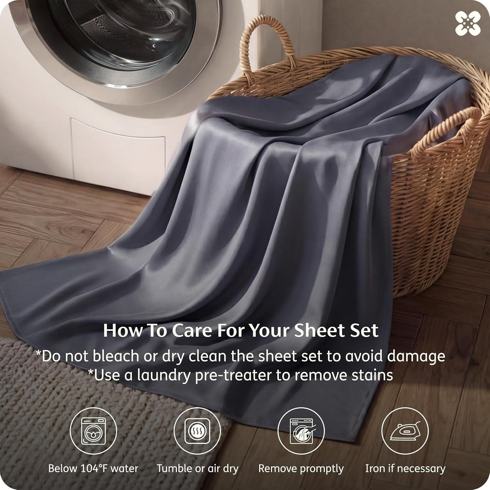 Bedsure Queen Sheet Set, Cooling Sheets for Queen Size Bed Set, Rayon Derived...