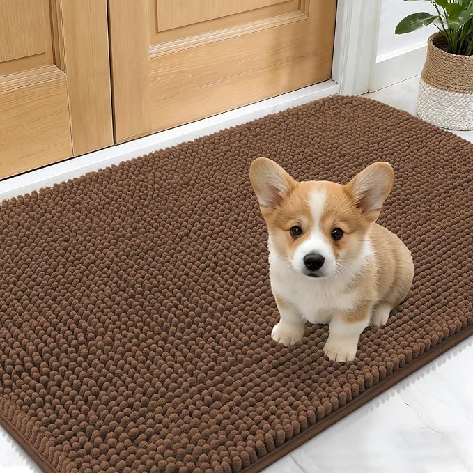 OLANLY Dog Door Mat for Muddy Paws 24x16, Absorbs Moisture and Dirt, Absorbent by OLANLY