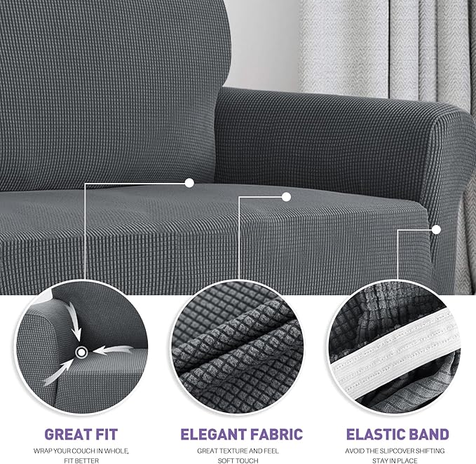 ZNSAYOTX Super Stretch Chair Slipcover Universal Sofa Chair Covers - Image 3