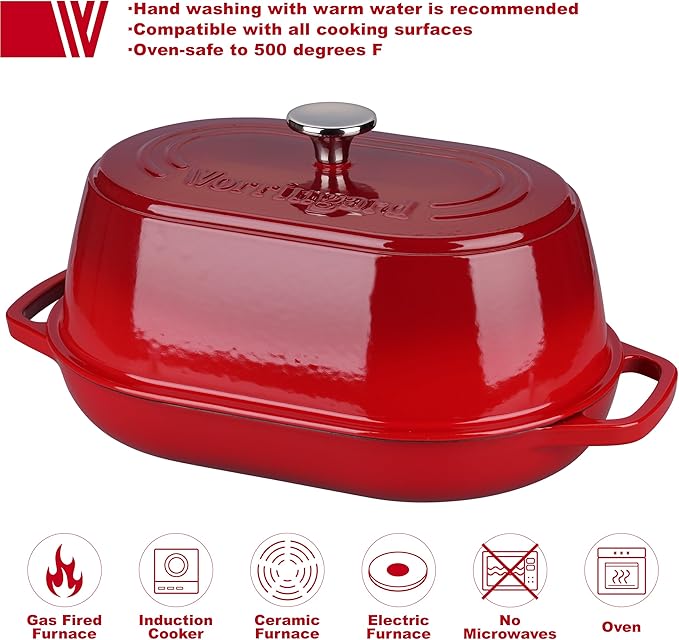 VORRINGARD Enameled Cast Iron Dutch Oven Pot
