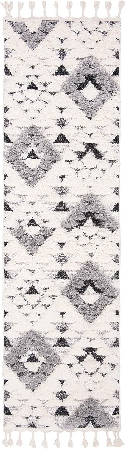safavieh moroccan tassel shag collection runner rug shown in use