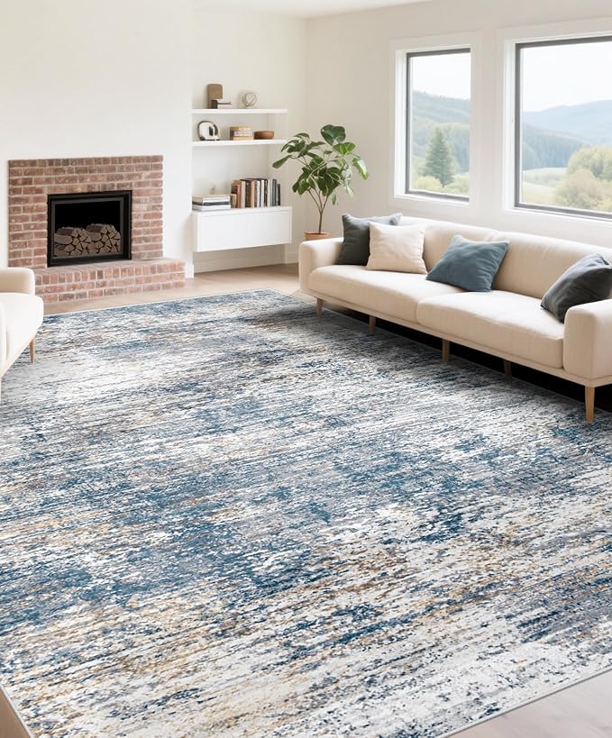 XLUEZ 9x12 Area Rug for Living Room, Washable Modern Abstract Large Area Rug by XLUEZ