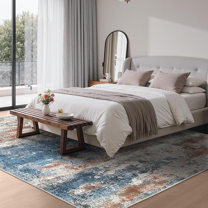 Area Rugs 6x9 for Living Room Bedroom, Modern Abstract Machine Washable Rug - Image 4