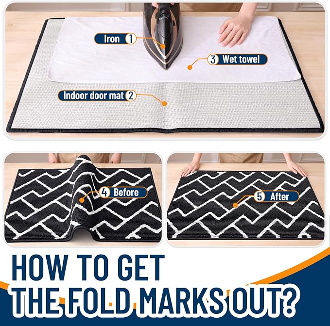 OLANLY Front Door Mat, Non-Slip Rubber Backing, Dirt Resistant and Absorbent - Image 7
