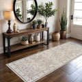 Washable 2x8 Hallway Runner Rug: Vintage Water Resistant Kitchen Entryway Rug by HYHAOYUNLAI