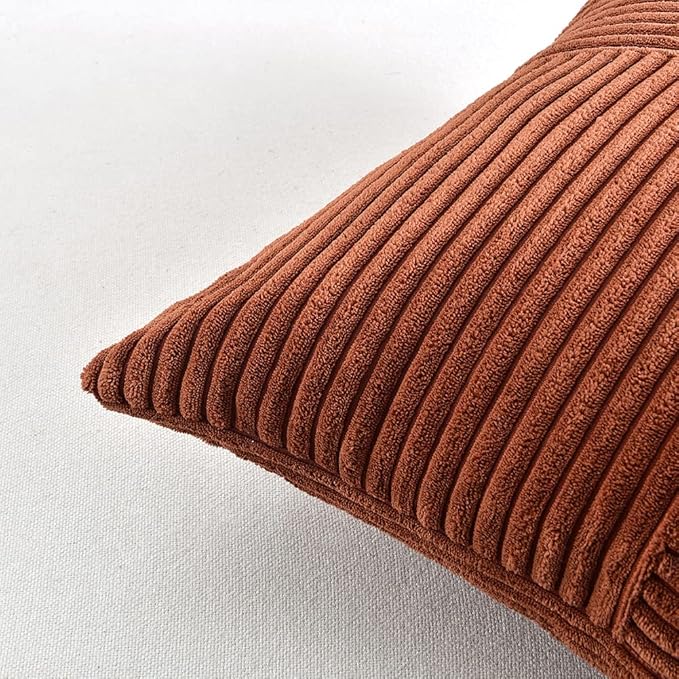 Fancy Homi 2 Packs Rust Lumbar Decorative Throw Pillow Covers 16x26 Inch - Image 5