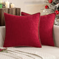 MIULEE Pack of 2 Christmas Pillow Covers 24x24 Inch Red Farmhouse Decorative by MIULEE