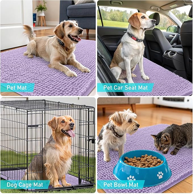 OLANLY Dog Door Mat for Muddy Paws 36x24, Absorbs Moisture and Dirt, Absorbent - Image 7