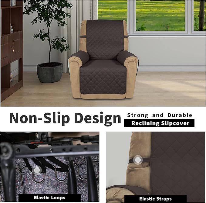 Easy-Going Recliner Chair Slipcover Reversible Sofa Cover Water Resistant Couch - Image 3