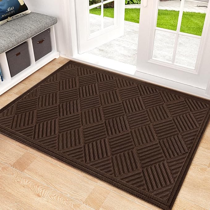 Mibao Front Door Mat, Dirt Trapper Welcome Mat by Mibao