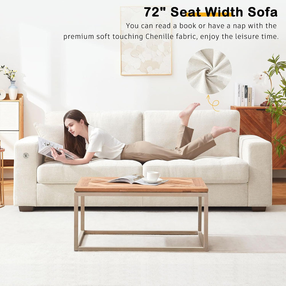 Hanherry 89" Sofa for Living Room, Modern Comfy Sofa with Medium Firm Se...