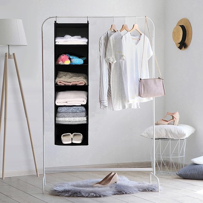 MAX Houser 6 Tier Shelf Hanging Closet Organizer, Closet Hanging Shelf - Image 6