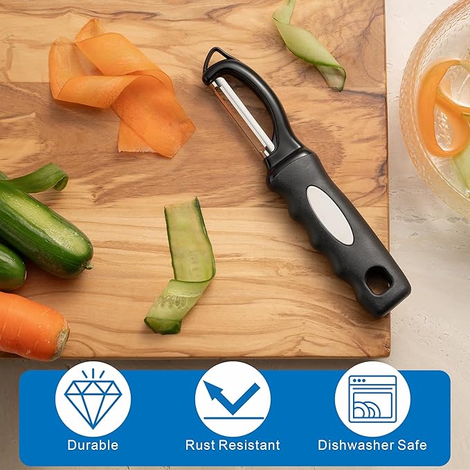 Premium Swivel Vegetable Peeler, Soft Grip Handle and Ultra Sharp Stainless - Image 7