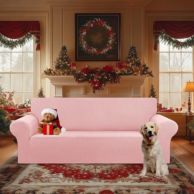 KEKUOU Stretch Oversized Sofa Slipcover 1 Piece Couch Sofa Cover Furniture - Image 2