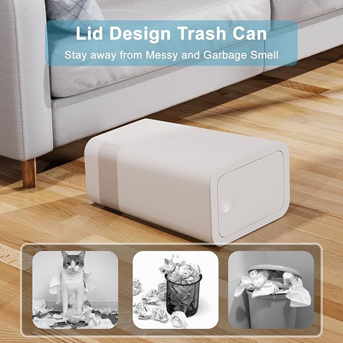 N. NETDOT 3 Pack 10L / 2.6 Gallon Small Trash Can - Image 5
