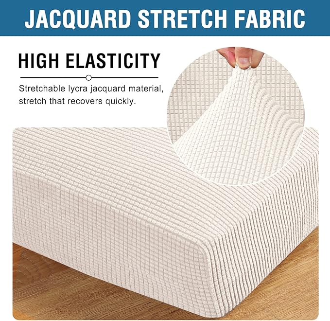 H.VERSAILTEX High Stretch Couch Cushion Covers, Chair Sofa Seat Slipcovers - Image 4