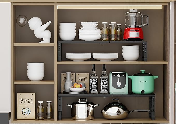 Jojocross Expandable Adjustable Stackable Kitchen Organizer, Spice Rack - Image 6