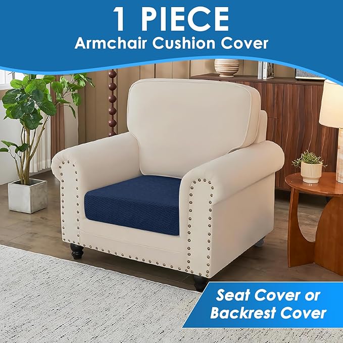 XINEAGE Large Couch Cushion Covers Seat Cushion Cover Thick Stretch Sofa - Image 3