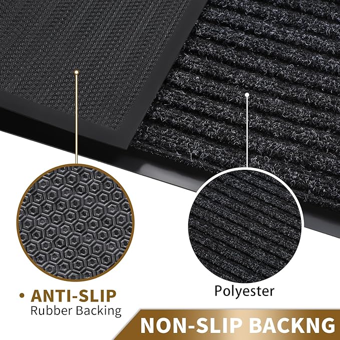 Yimobra Front Door Mat Outdoor Indoor Entrance, 100% Waterproof All-Season All - Image 4