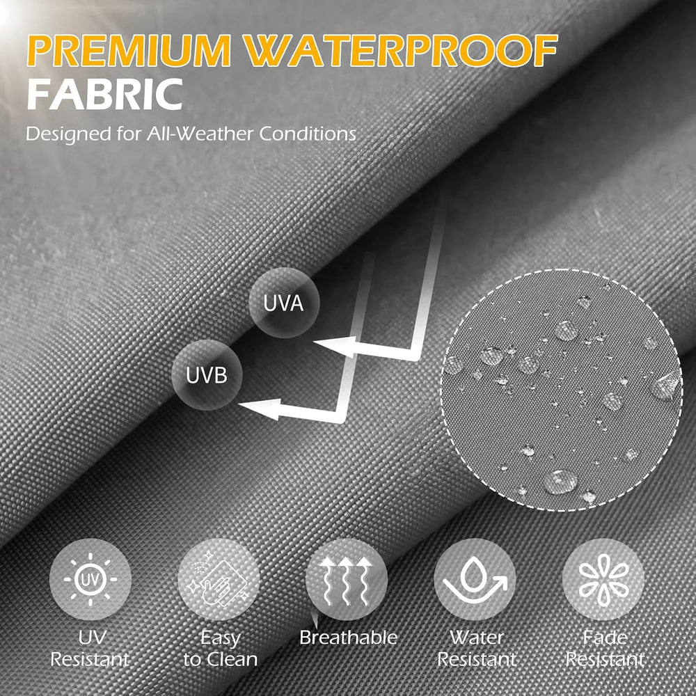 HOMREST 4" Thick Outdoor Replacement Cushions, Water-Resistant Patio Sea...
