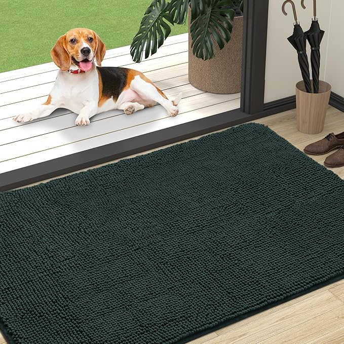 OLANLY Dog Door Mat for Muddy Paws 47x32, Absorbs Moisture and Dirt, Absorbent by OLANLY