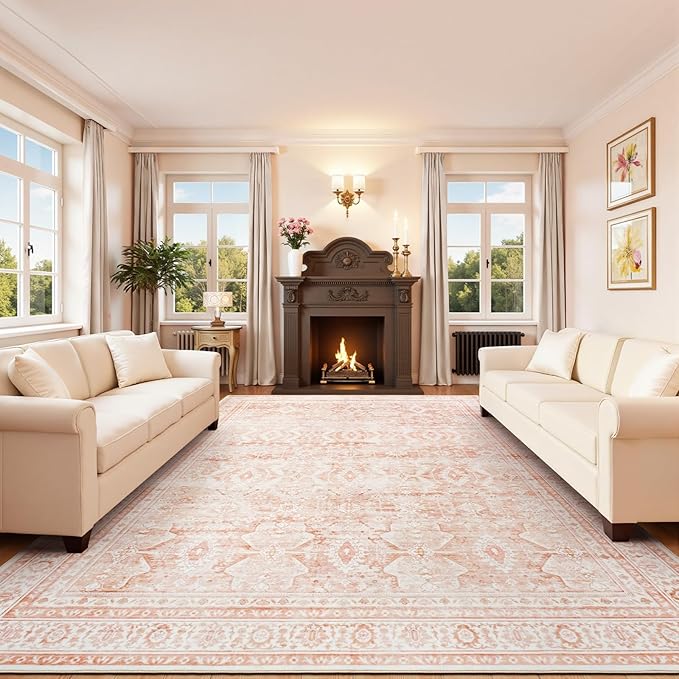 Lofus 9x12 Area Rug for Living Room, Soft Boho Carpets for Bedroom Dining Room by Lofus