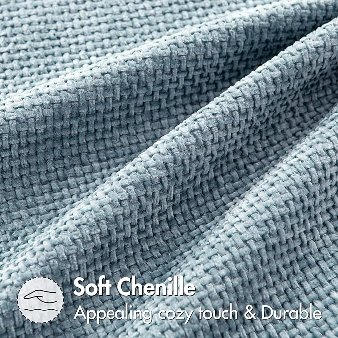 MIULEE Pack of 2 Couch Throw Pillow Covers 20x20 Inch Coastal Light Blue Modern - Image 6