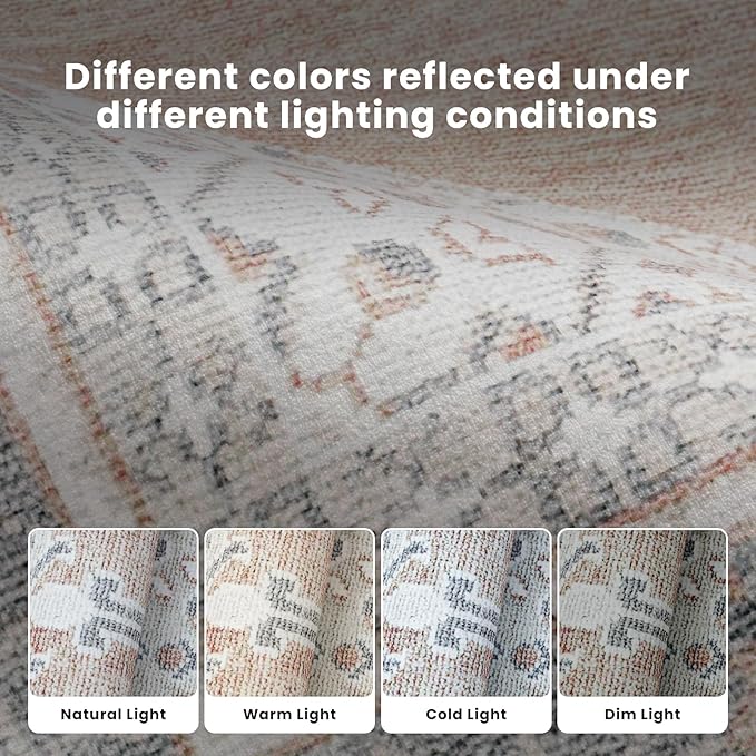 Washable Rugs 8x10 Area Rugs for Living Room, Dining Room- Soft Low Pile - Image 9