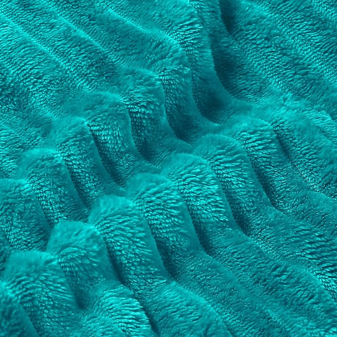 BEDELITE Fleece Blanket Twin Size – 3D Ribbed Jacquard Soft and Warm Decorative - Image 5